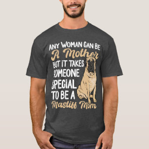 T-shirt Maman chien Mastiff Maman Mastiff anglais rétro