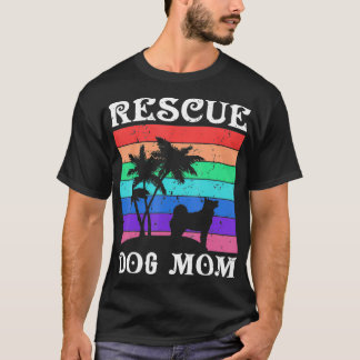 T-shirt Maman Chien Secourt Canine Propriétaire Famille An