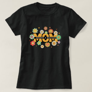 T-shirt Maman chrétienne groovy et bénie   Hippie rétro