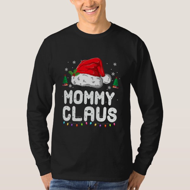 T-shirt Maman Claus Chemise Noël Pyjama Famille (Devant)