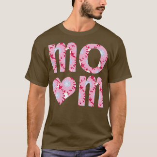 T-shirt Maman Coeur Floral Typographie de l'art