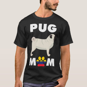 T-shirt Maman colombienne de pug 1013