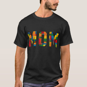 T-shirt Maman Constructeur de briques Funny Blocs Maître C