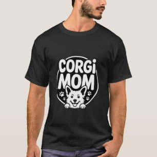 T-shirt Maman Corgi Amoureuse de Chien Empreinte de Patte