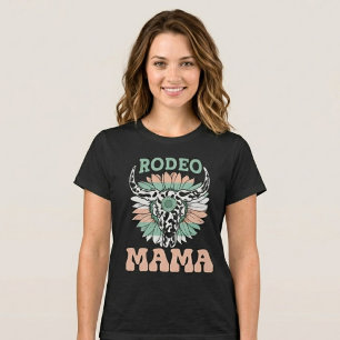 T-shirt Maman Cowgirl de Rodéo Fête des Mères Western Un