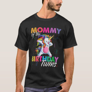 T-shirt Maman D'Anniversaire Jumeaux Garçon Fille Dabbing 
