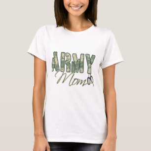 T-shirt maman d'armée avec la copie d'étiquettes de chie