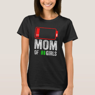 T-shirt Maman de 2 filles de la fille Fête des mères Birth