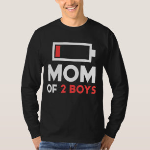 T-shirt Maman De 2 Garçons Pour Maman Grand-Mère