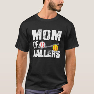 T-shirt Maman De Ballers Drôle Baseball Softball Jeu Mère
