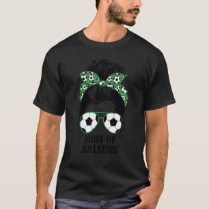 T-shirt Maman De Ballers Messy Bun Football Féminin