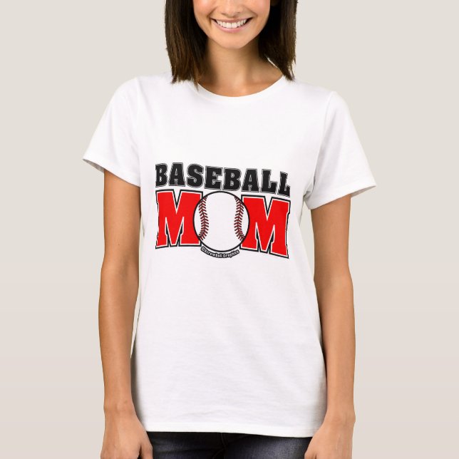 T-shirt Maman de baseball (Devant)