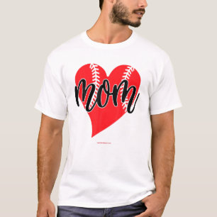 T-shirt Maman de baseball/ Feu de bal Maman de fête des mè