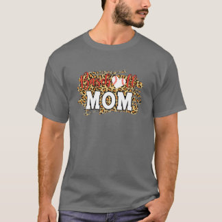 T-shirt Maman de baseball Leopard Amateurs de baseball Fam