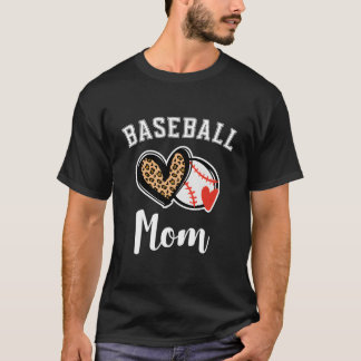 T-shirt Maman de baseball léopard il