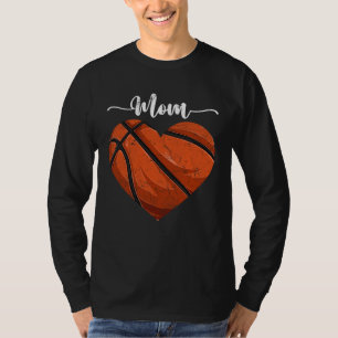 T-shirt Maman de basket-ball à cœur en détresse Maman mign