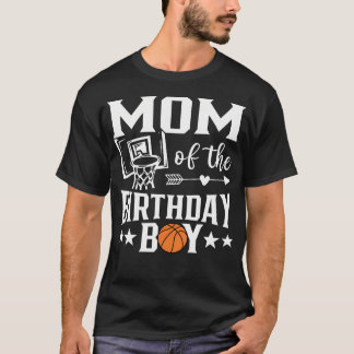 T-shirt Maman de Basket-ball du garçon fêté de la famille