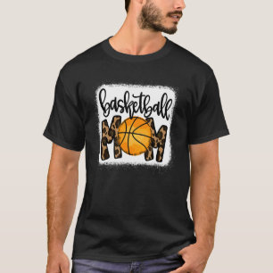 T-shirt Maman de basket-ball Leopard de basket-ball Mama