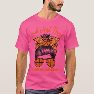 T-shirt Maman de basketteuse aux cheveux relevés en désord