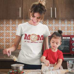 T-shirt Maman de Birthday Boy ou Girl Pizza fête d'anniver