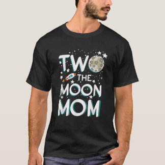 T-shirt Maman de Birthday Boy Shirt Two The Moon Mommy M
