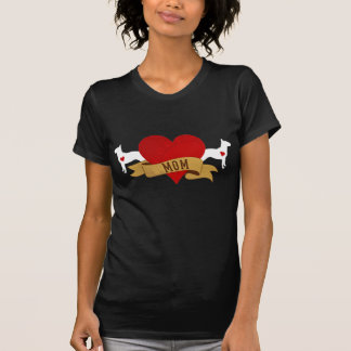 T-shirt Maman de bull-terrier [style de tatouage]