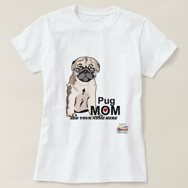 T-shirt MAMAN de carlin (Design devant)