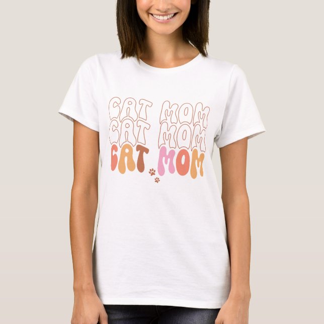 T-shirt Maman de chat (Devant)