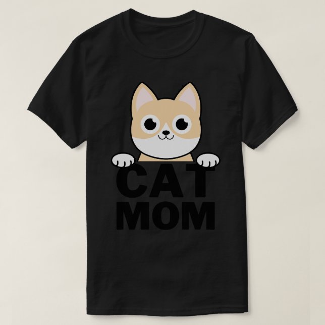 T-shirt Maman de chat drôle (Design devant)