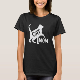 T-shirt Maman de chat drôle Maman Amoureuse de chat Filles