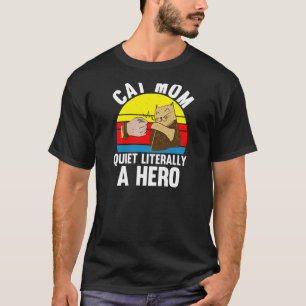 T-shirt Maman de chat féminine silencieuse Littéraire un h