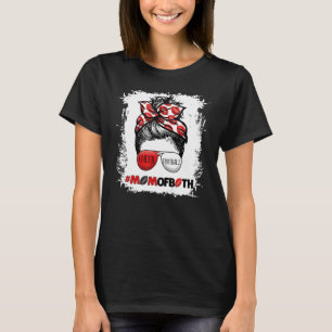 T-shirt Maman de cheerleading de football aux cheveux déco