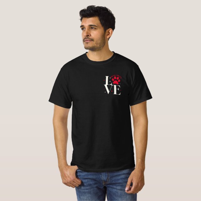 T-shirt Maman de chien amour (Devant entier)