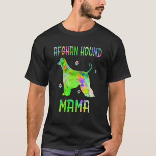 T-shirt Maman de chien coloré de Hound Afghanistan