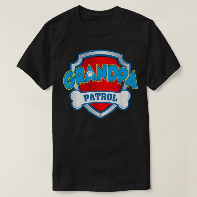 T-shirt Maman de chien de patrouille de papy amusant (Design devant)