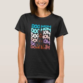 T-shirt Maman de chien Doberman Pinscher cool rétro vintag