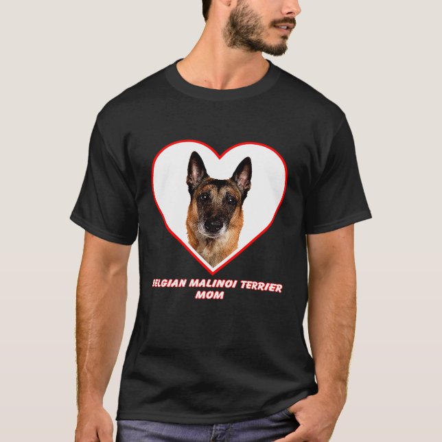 T-shirt Maman de chien Malinoi (Devant)