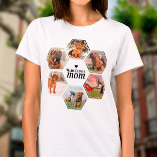 T-shirt Maman de Chien Personnalisé 6 Photos de Animaux de