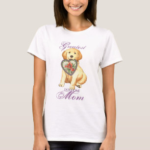 T-shirt Maman de coeur de golden retriever