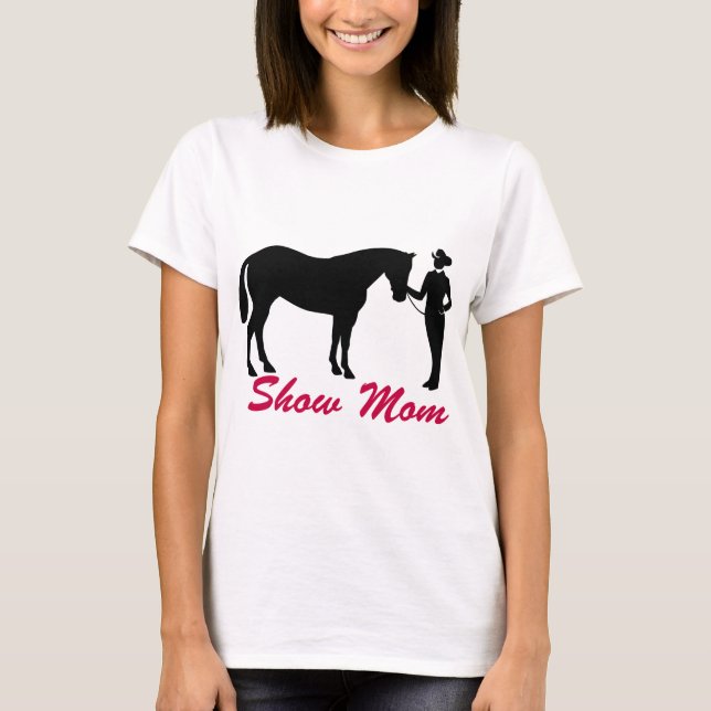 T-shirt Maman de concours hippique (Devant)