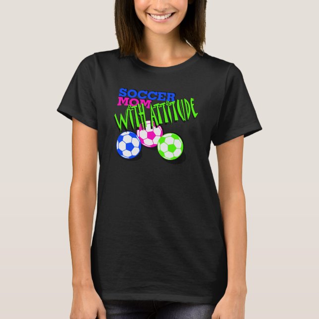 T-shirt Maman de football avec attitude (Devant)