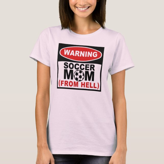 T-shirt Maman de football de l'enfer (Devant)