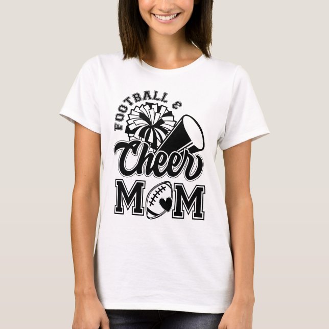 T-shirt Maman de Football et de chevelure (Devant)