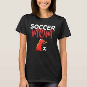 T-shirt Maman de football mignon T-Rex dinosaure