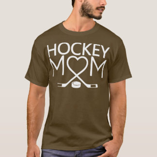 T-shirt Maman de hockey sur glace Joueur de hockey sur gla
