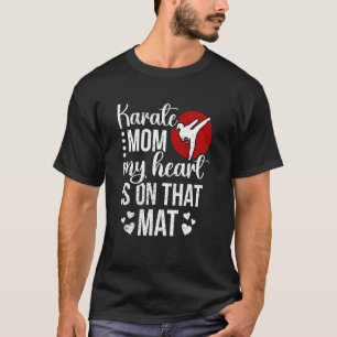 T-shirt Maman de karaté classique Mon cœur est sur ce tapi