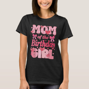 T-shirt Maman De La Fille Anniversaire Famille Rose Coquet