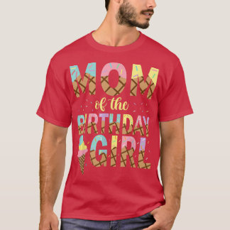 T-shirt Maman de la fille d'anniversaire Glace 1er anniver