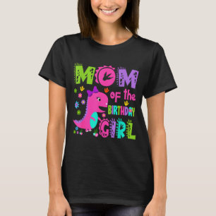 T-shirt Maman de la fille qui fête son anniversaire saurus