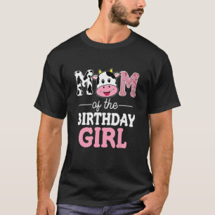 T-shirt Maman de la fille qui fête son anniversaire Vache 